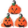 Portable Halloween Pumpkin Bag Drawstring Candy Bag Cookie Pouch Non-woven Bag  Snacks Chocolate