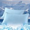 Letní povlak na polštář z ledového hedvábí Jednobarevný povlak na polštář z ledových fazolek Chladivý klimatizační set Pratelný Domácí Jednobarevný