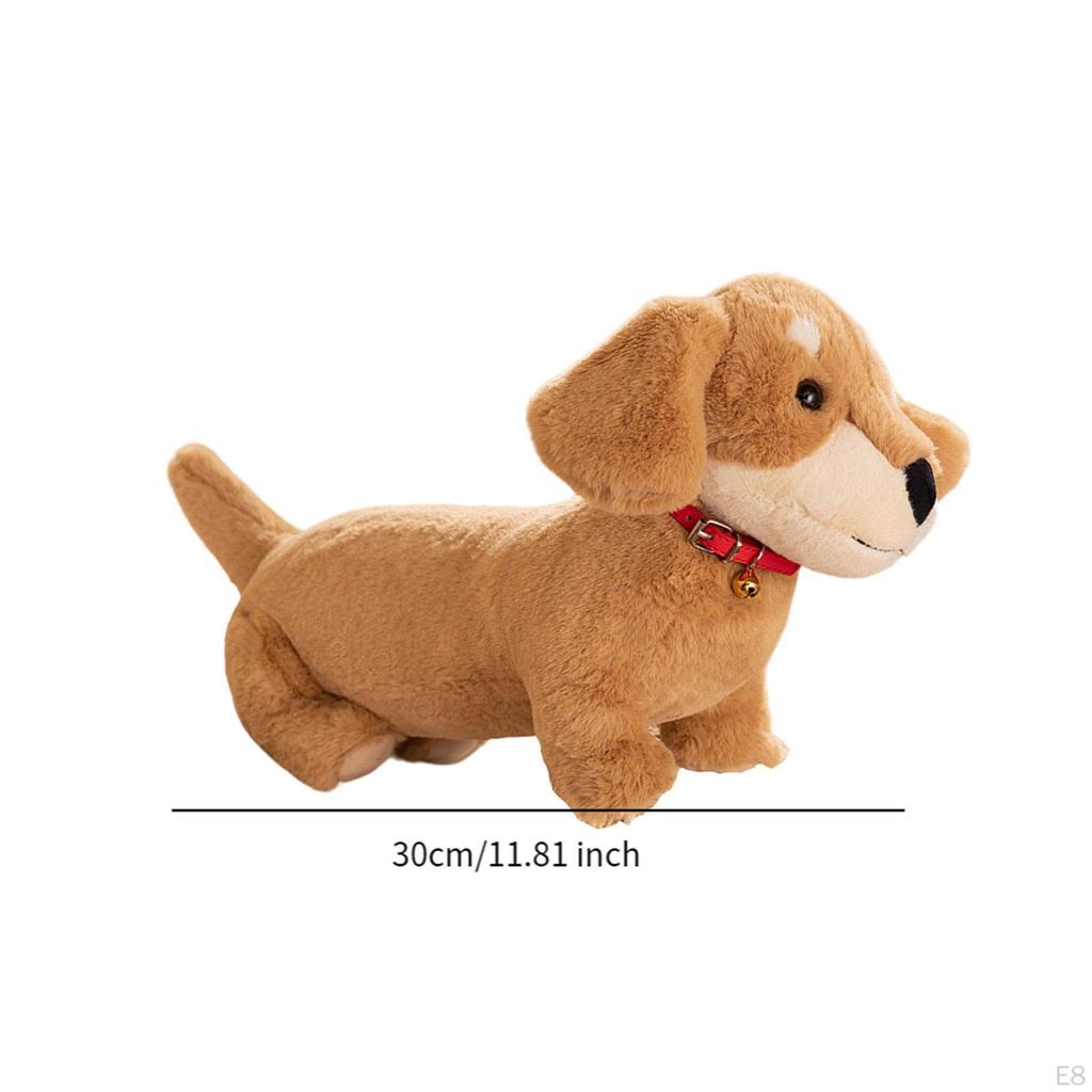 Cuddly Stuffed Toy Soft Plush Dog Doll Snuggling Kids Room Decor Puppy Animal