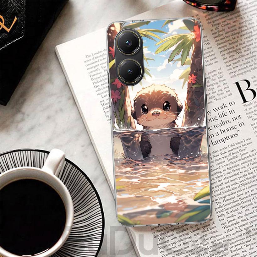 Animal Otter Cute Cartoon Cover For Xiaomi Poco X7 X6 X5 Pro X3 Nfc F7 Ultra Phone Case F6 F5 X4 F4 Gt F3 M6 M5S M4 M3 Print She