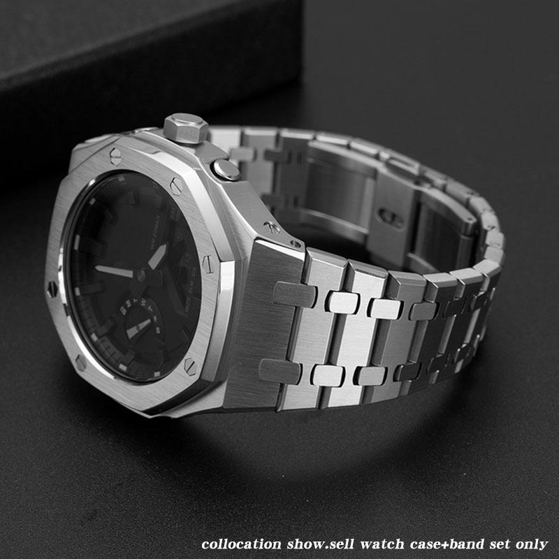 

For Casio G-SHOCK Farm Oak GA2100/GA2110 Stainless Steel Case watch Strap Kit GA-2100 GA-B2100 Metal Case watchband men Bracelet GA2100 2110 B2100