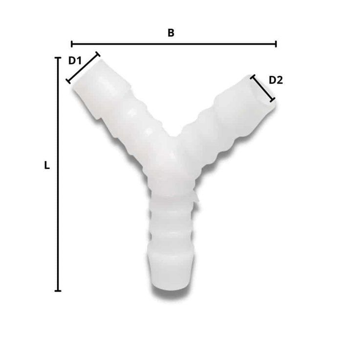 Raccord de Tuyau en Y Plastique 8mm