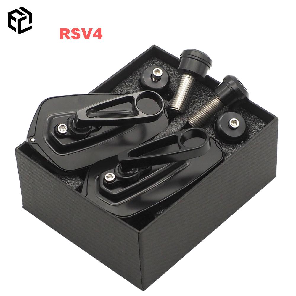 Motorcycle Rearview Side Mirror For Aprilia RSV4  RS125 660 50 Tuono 1100 660 CNC Aluminum HD Glass Moto Accessories RSV4