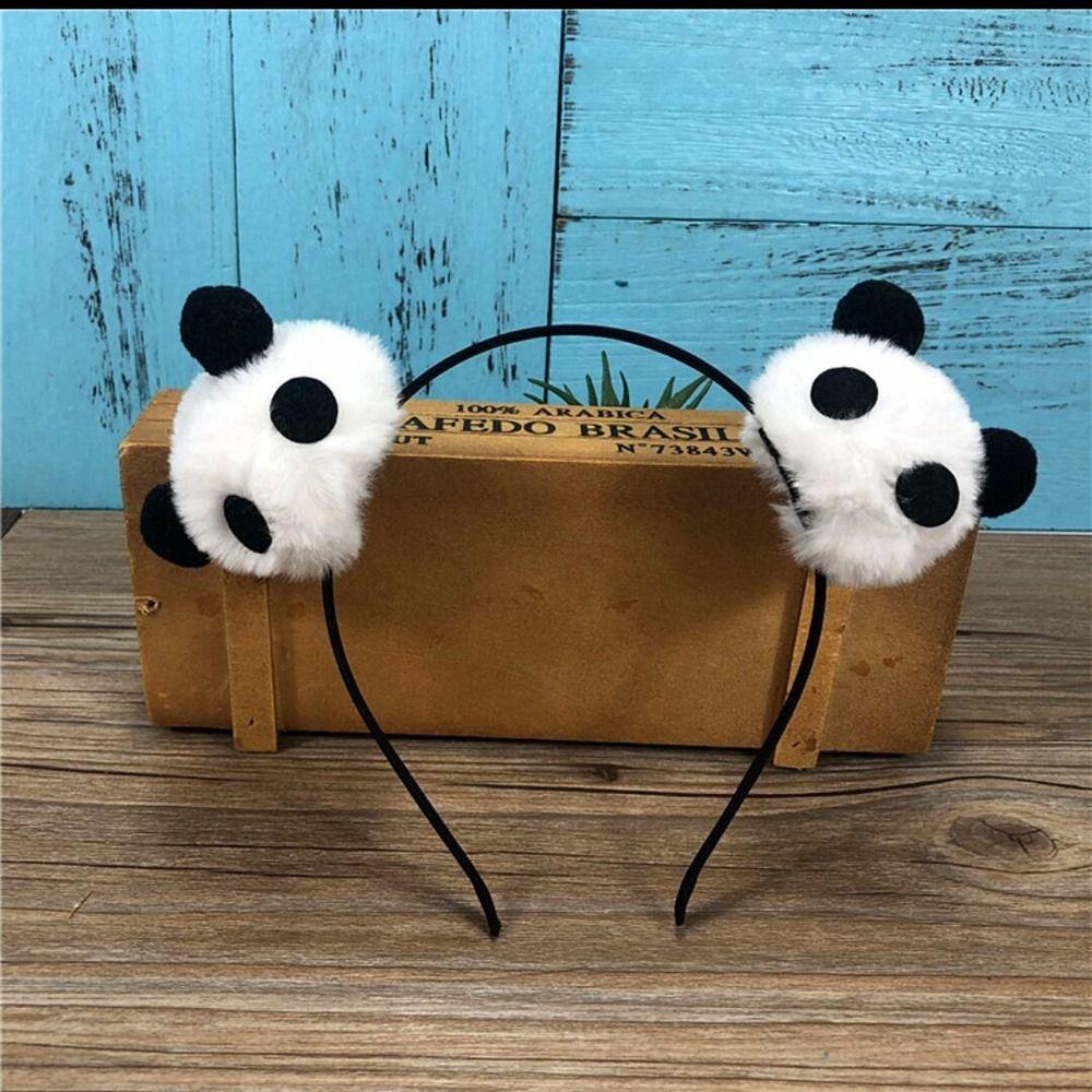 Animal Doll Plush Hair Band Chinese Style Hair hoop Sweet Panda Headband  Streetwear