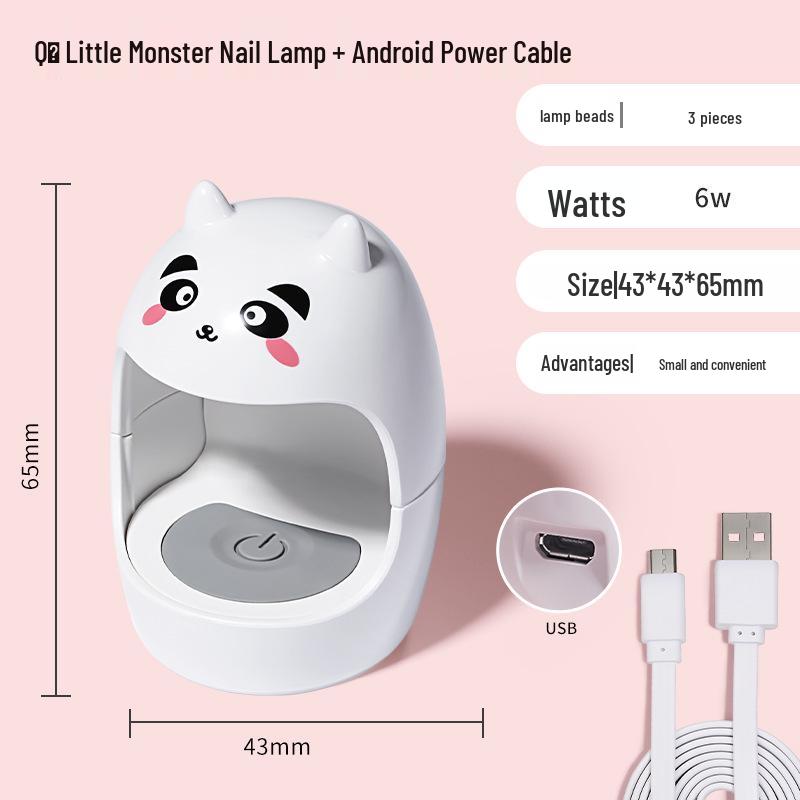 Mini Shell Quick-Dry Red Light Nail Lamp - No Blackening Handheld Gel Curing Device