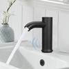 Matte Black Solid Brass Cold Water Touch-Free Infrared Tap Automatic Sensor Faucet Bathroom Basin Sink Faucets Deck Mounted
