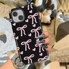 Cute Pink Heart Bow Soft Cover Capa Phone Case for Xiaomi Redmi Note 14 4G 14 Pro Plus 5G