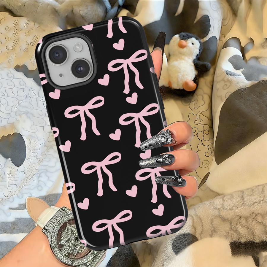 Cute Pink Heart Bow Soft Cover Capa Phone Case for Xiaomi Redmi Note 14 4G 14 Pro Plus 5G