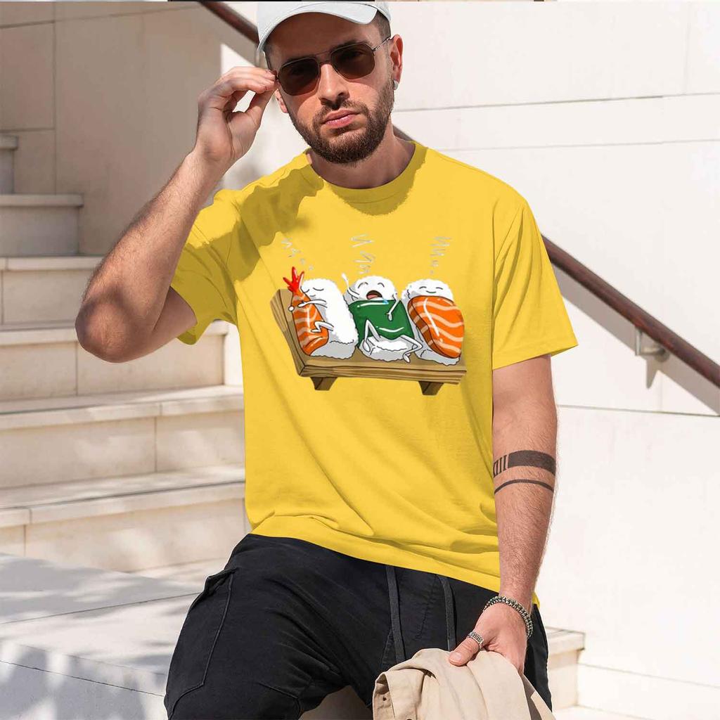 Sushi Print Apparel Unisexs Tshirts Food Pattern Tshirts For Outor Wear Unisexs Clothing Casual Shortsve Crew Ne Tshirts Me
