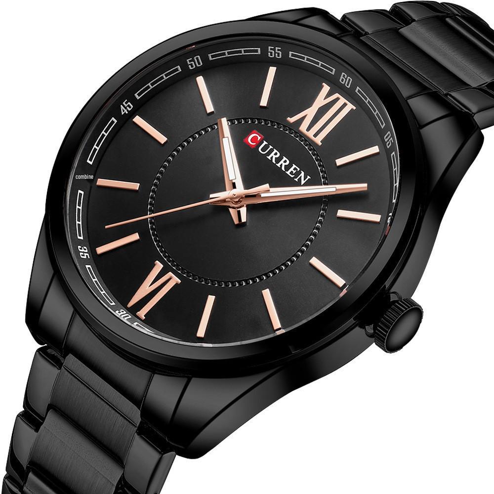 CURREN 8423 Men's Waterproof Quartz Watch with Slim Steel Band