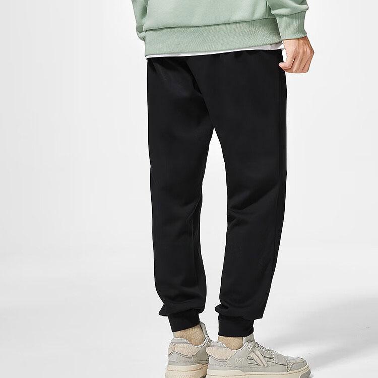 Li-Ning Badfive Series Loose Solid Color Knit Joggers Men Bottoms Black AKLS639-2