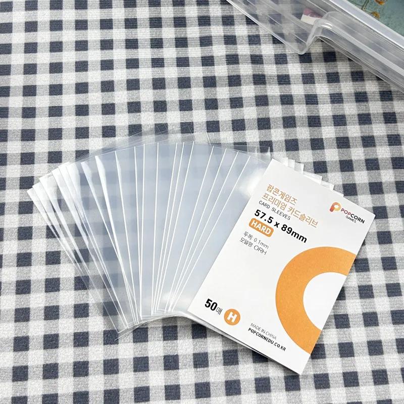 50 Pieces Card Film Protective Film Transparent Card Holder CPP Album Binder Suitable for Camera Storage Album Protection