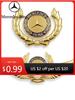 Varm Bildekal Emblemer med Vinger Stjerne Hette Merke Gull Bil Hette Front Krom Logo Luksuriøs Belagt for Mercedes Benz Hette med