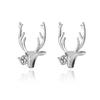 Vintage Fashion Elk Deer Stud Earrings For Women Girls Gold Color Zirconia Christmas Earrings Xmas Jewelry Gift Ear Accessories