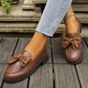 Fashion White Bowknot Loafers for Women 2025 Spring Summer Lightweight Slip On Casual Shoes Woman Comfort Low Heels Single Shoes