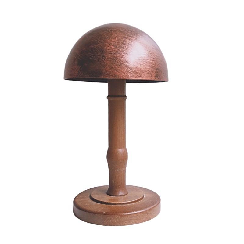 

Natural Wood Iron Detachable Hat Holder Organizer For Caps Wigs Secure Stable Display Stand Salon Home Use бронзовий/червоний