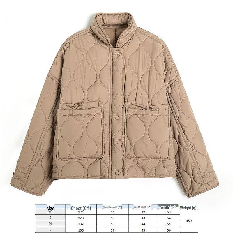 Giacca Trapuntata in Cotone da Donna Inverno 2024 - Moda Street Style, Cappotto a Maniche Lunghe