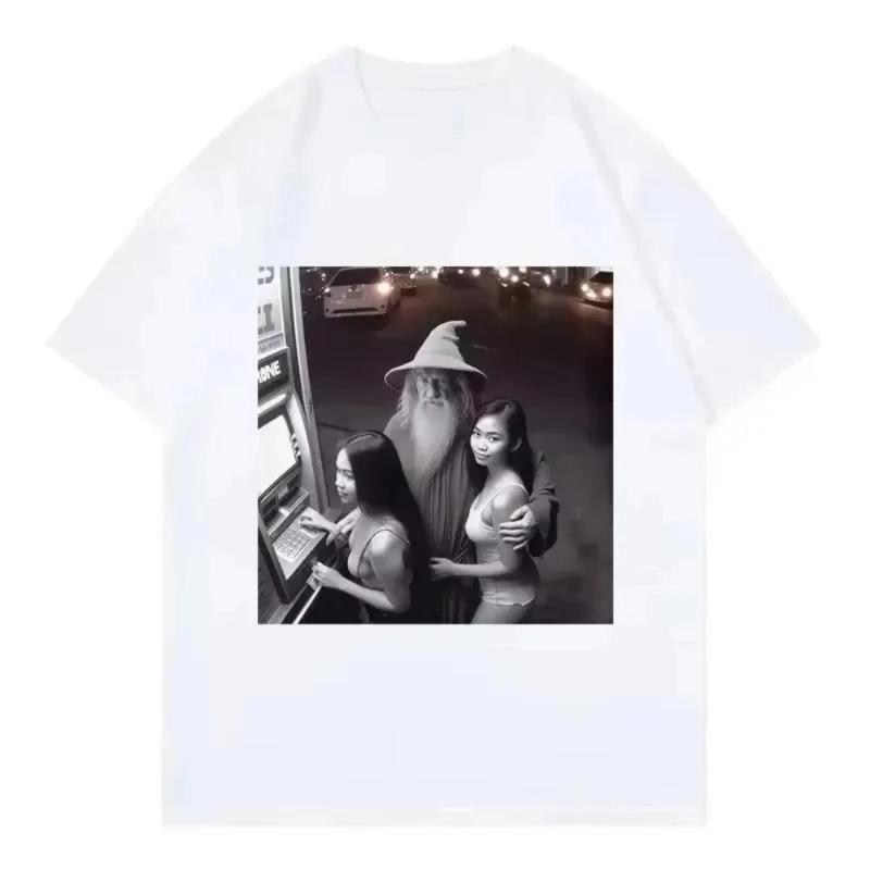 

Men Retro Fashion Short Sleeve Tshirt Summer Casual Loose Breathable Harajuku Fashion Streetwear Hip Hop Comfortable Round Neck L