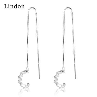 Lindon Women's Zircon Copper Alloy Earrings - Wedding Party Gift Pendant Earrings