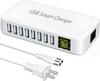 Multi 8 Port USB Fast Charger Desktop Phone Carregador LCD Display Charing station Dock HUB For Iphone 14 Samsung Xiaomi Tablet