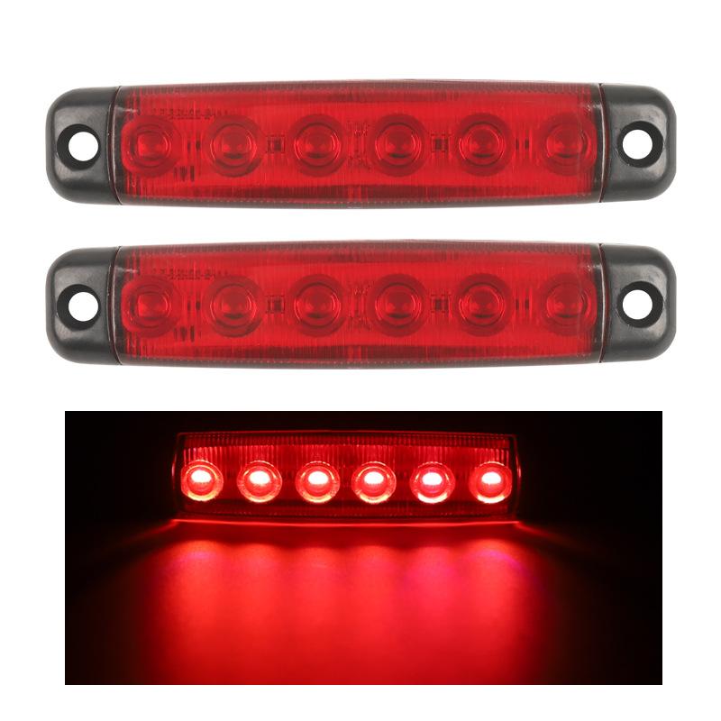 2Pcs Automotive LED Lights 12V/24V Universal Truck Van Side Marker Light Low-Speed LED Trailer Warning Light Rear Side Brake L
