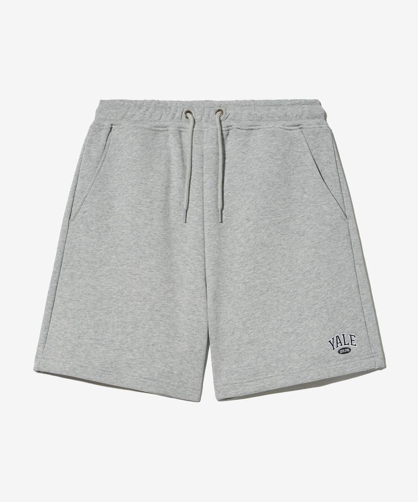 YALE Small 2 Tone Arch Sweat Shorts Melange Gray