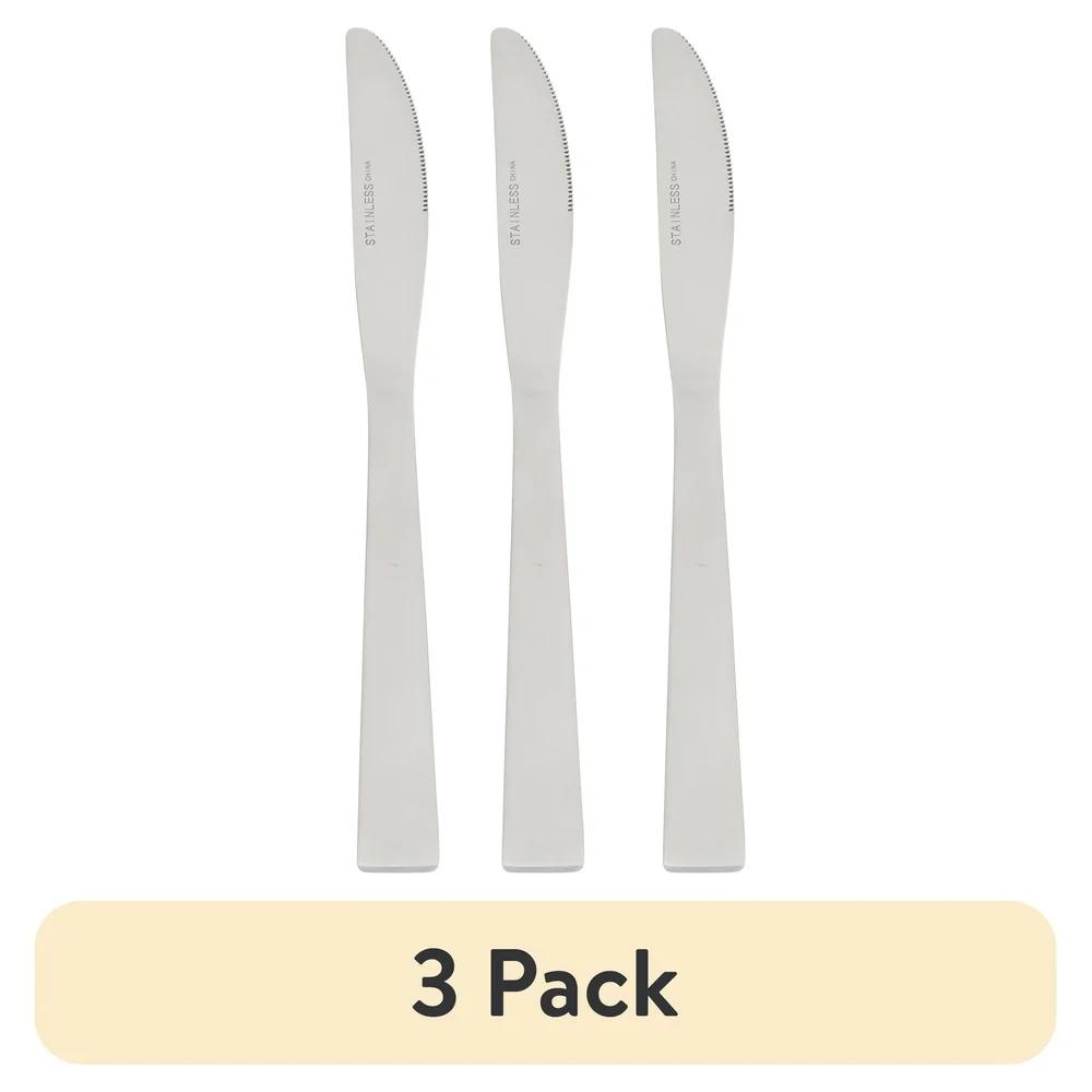 

3 Pack Stainless Steel Dinner Knife Set Ergonomic Design Durable Kitchen Utensils Perfect Everyday Use Housewarming Gift United States