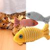 New Cross-border Pet Cat Toy Striped Linen Wave Fish For Self-entertainment