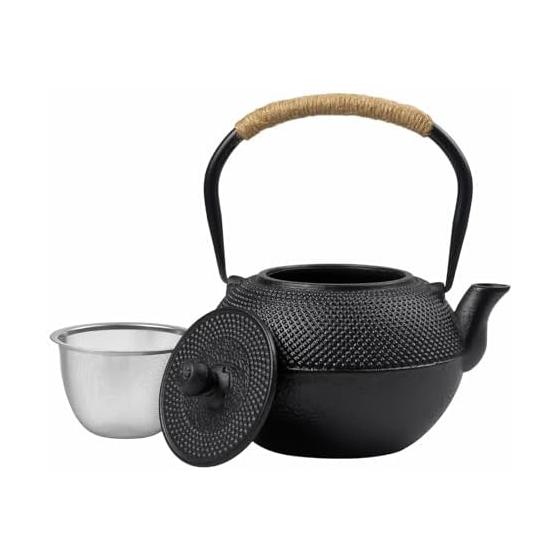 Iron kettle, ironware, Nanbu ironware, teapot, kettle, IH open flame compatible, iron bottle, iron teapot, kettle, tea strainer included, stylish,
