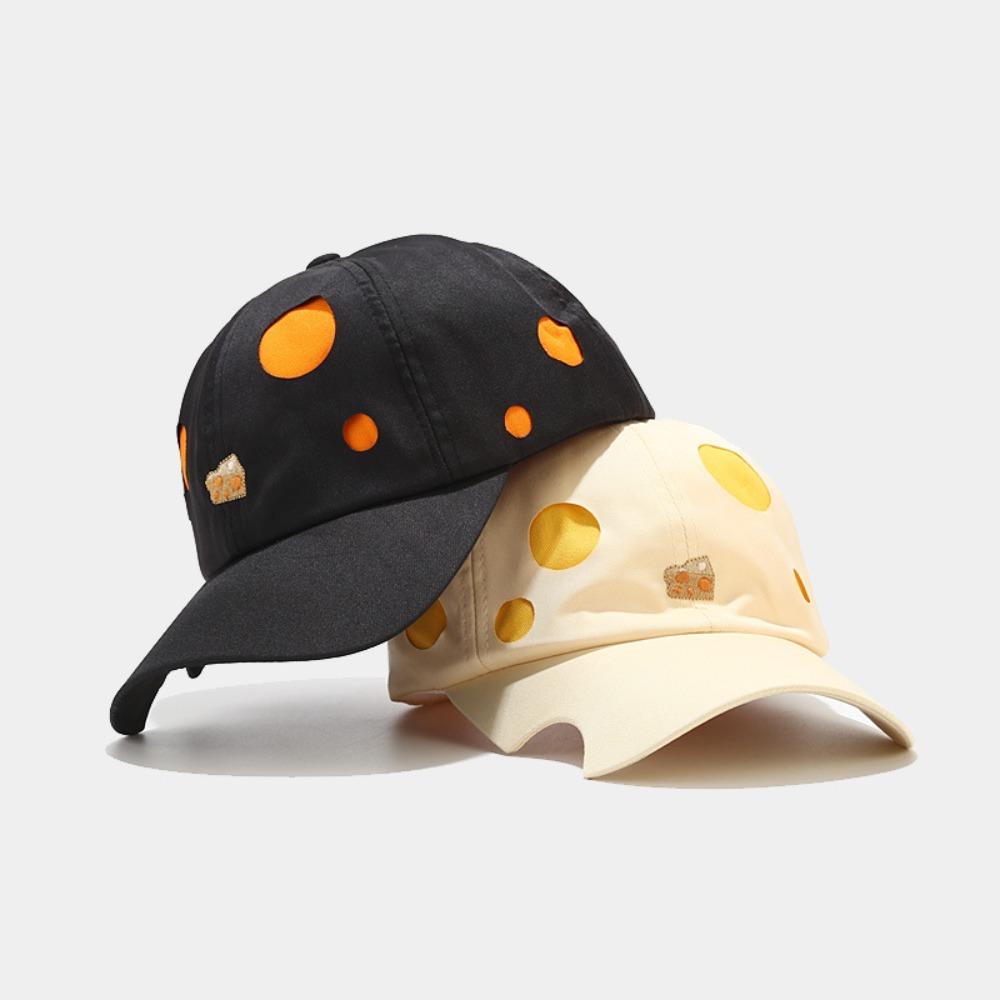 Korean Style Cheese Baseball Cap Solid Color Take a Bite of The Cheese Peaked Cap  Women