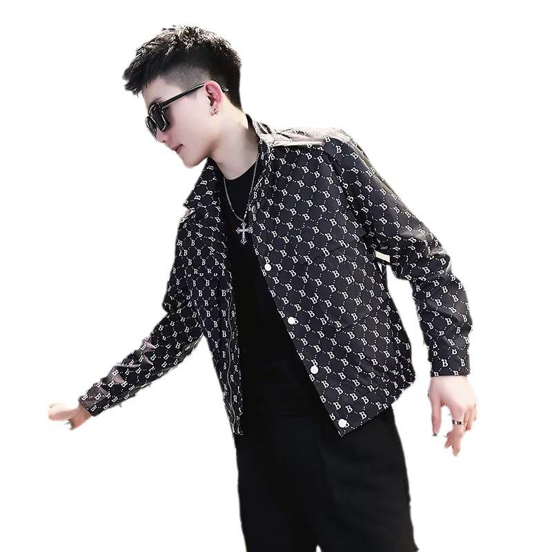 2023 Men's Trendy Casual Letter Print Jacket for Spring & Autumn