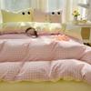 Class A Ins Pure Washed Cotton Bedding Four-Piece Set Quilt Cover Quilt Cover Bed Sheet Person Student Dormitory Three-Piece Set