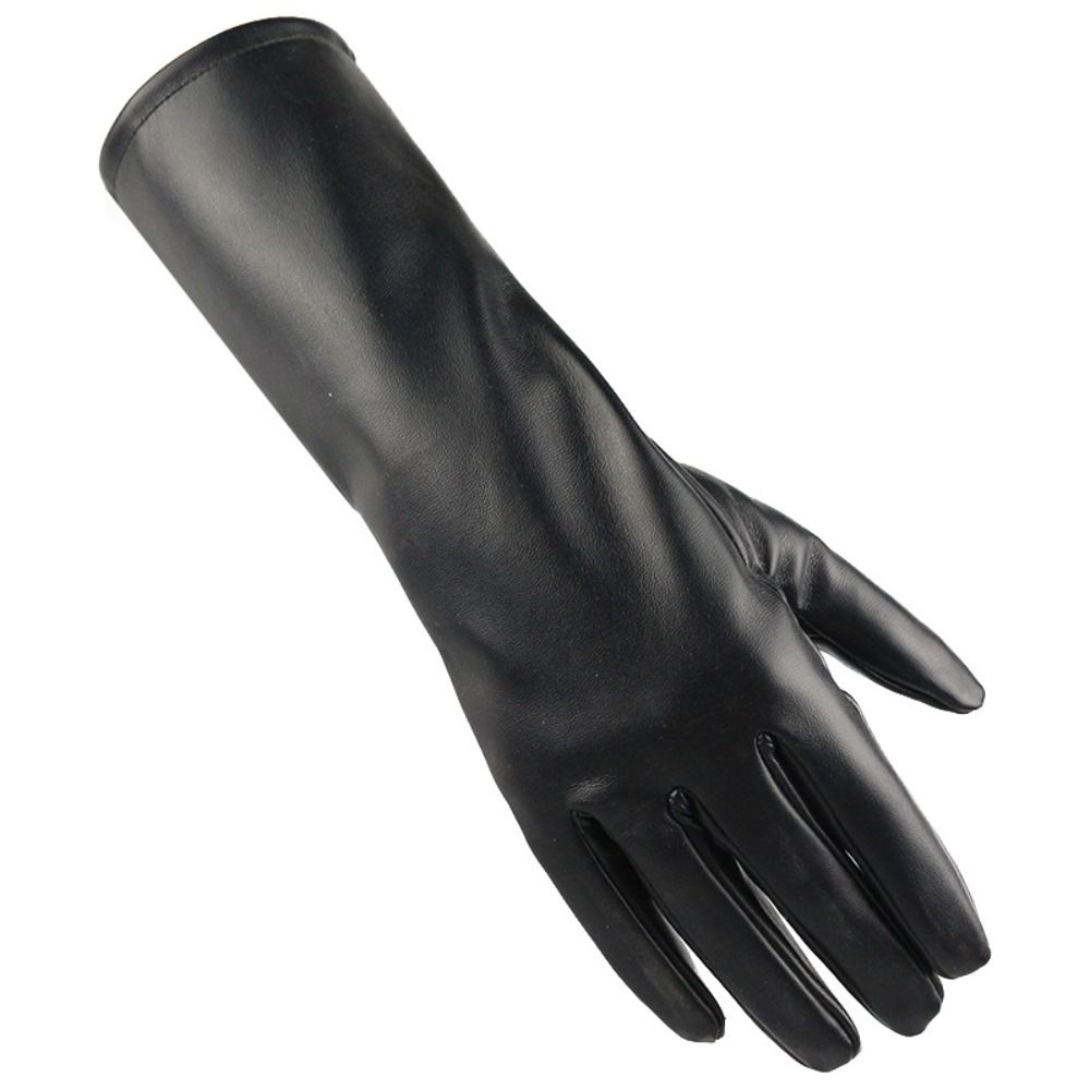 Guanti invernali antiscivolo Guanti impermeabili in pelle PU Personalità Manopole lunghe 30 cm Equitazione