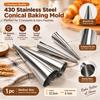 430 Stainless Steel Conical Baking Mold for Croissants and Danish Pastries