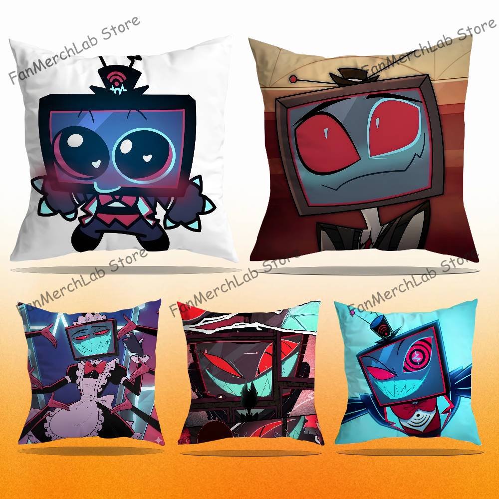 Anime HHelluva VVox Pillowcase Pillowslip Cushion Plush Boys Girls Cartoon Anime Kawaii Decoration Kids Birthday Cute Gifts
