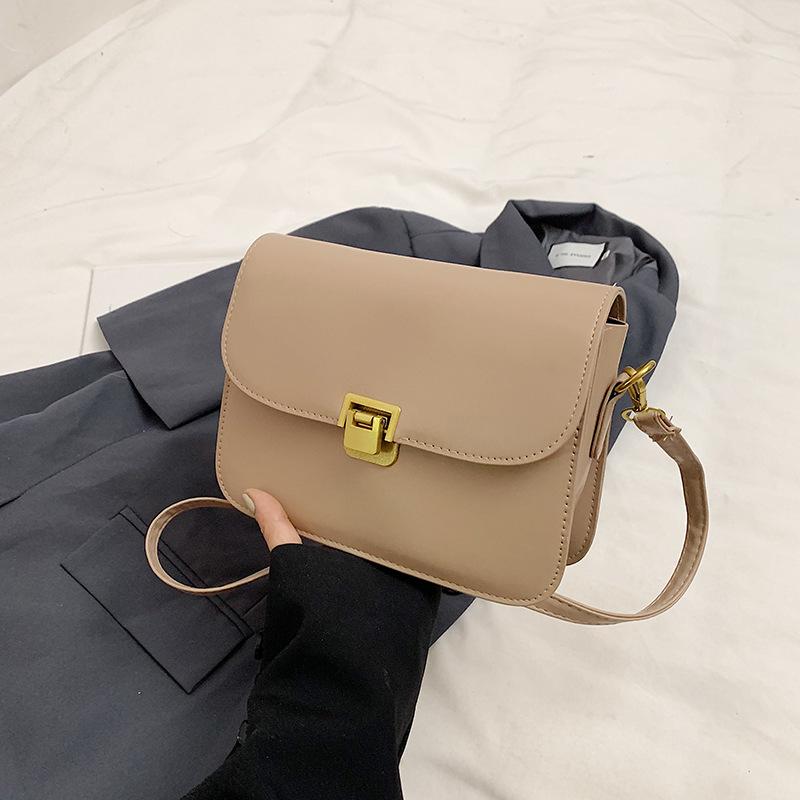 New fashion simple trend portable small square bag personalized retro simple high value shoulder messenger bag
