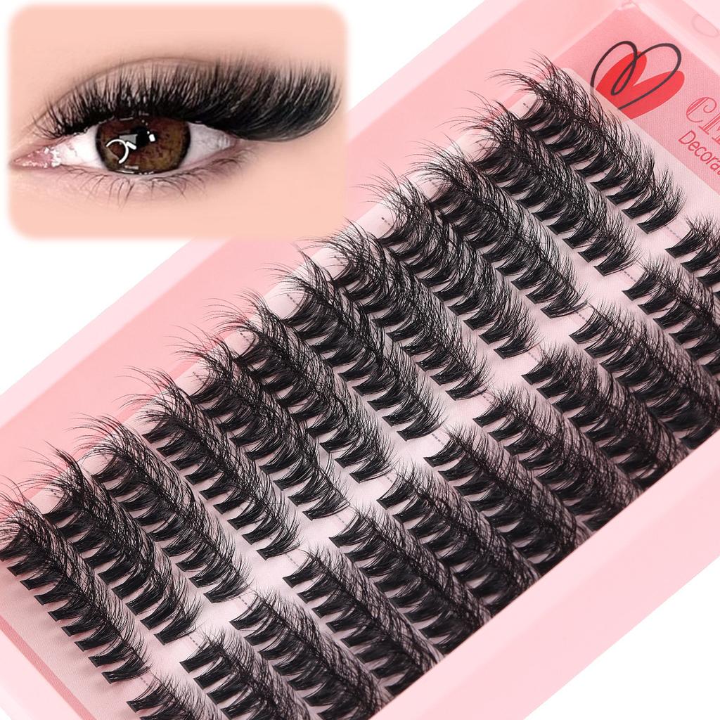 216 Clusters Single Cluster D Curve False Eyelashes Daily Activities 8-16Mmdiy Segmented Grafting Dense Hair