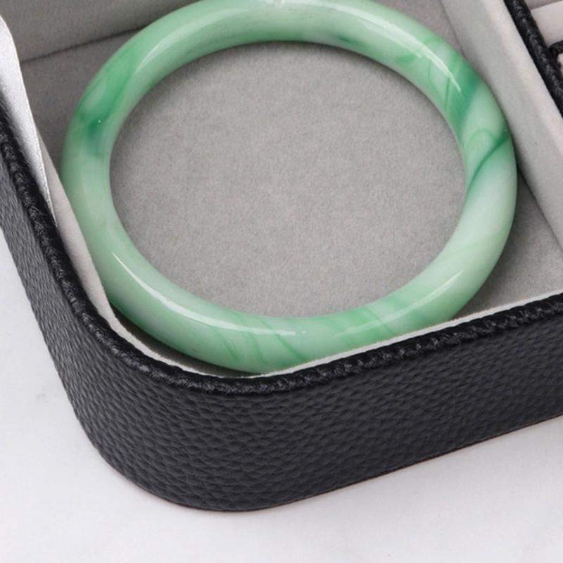 Luxury Jewelry Box Gift Storage Organizer Travel Display Case with Button Leather Jewelry Organizer Wedding Engagement