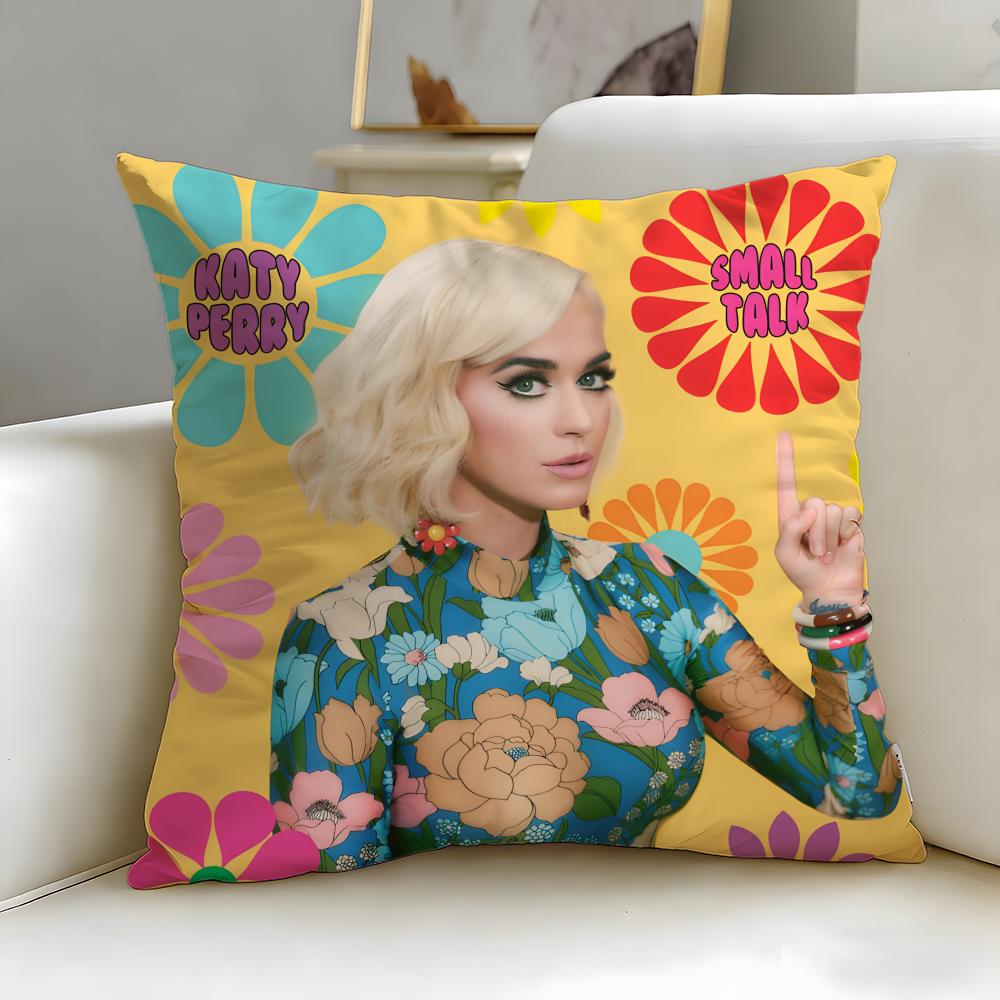 music artist Katy Perry Cushion Cover Soft  EasyWash Pillow Case  Versatile for Couch Bed Travel and Office