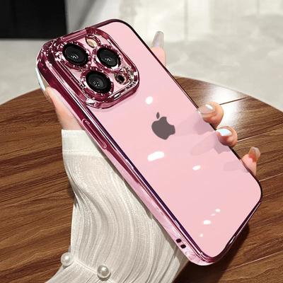 Luxusní nové vysoce kvalitní pokovování čiré, nežloutnoucí pouzdro pro iPhone 15 14 11 12 13 14 Pro Max Mini XS X 15 Plus nárazuvzdorný kryt