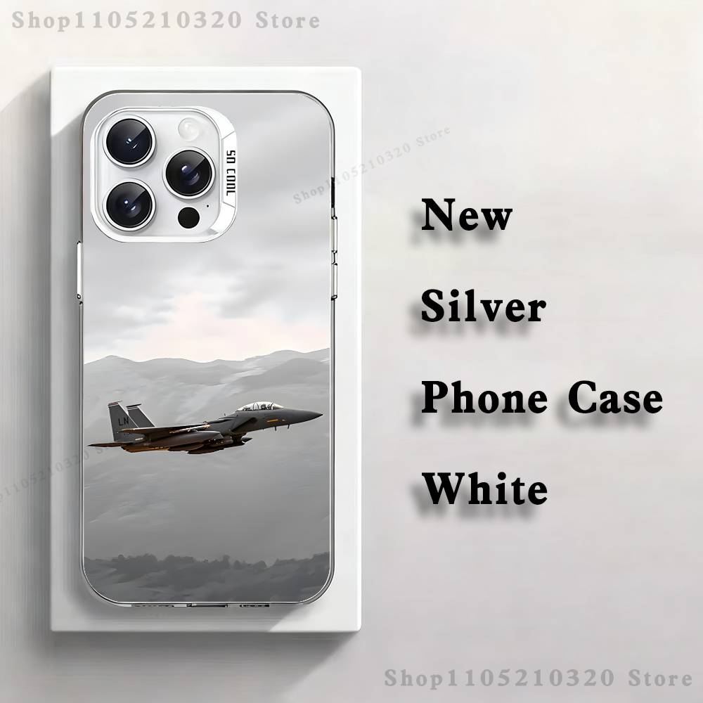 Fighter Plane F-F-22 S-SU-57 Phone Case For iPhone 17,16,15,14,13,12,11,Mini,Pro,E,MAX White Matte Silicone Whtie Cover