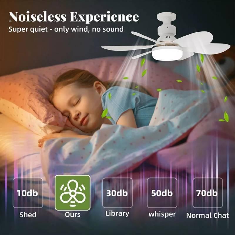 Modern Ceiling Led Fan Remote Control Light Dimmable Living Room Fan Tool Lamp