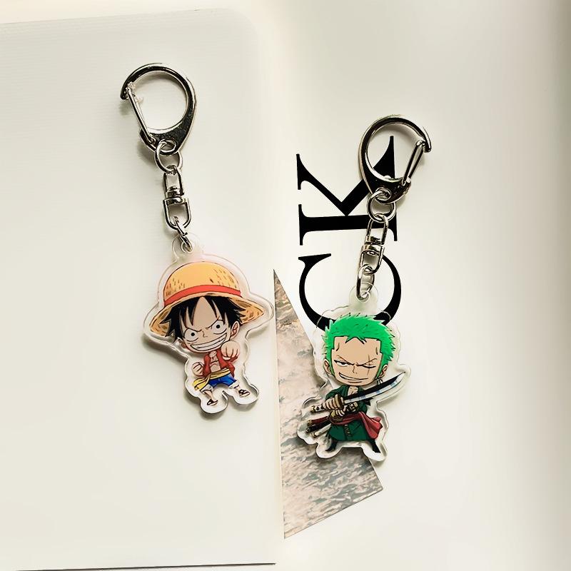 One Piece Peripheral Acrylic Keychain, Anime Luffy, Zoro, Zoro Bag Keychain