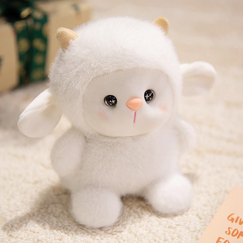 17cm/6.69in Cute Plush Animal Companion Toy Various Animals Rabbit Lamb Duck Bear Kapibala Doll Stuffed Animals Festive Gifts