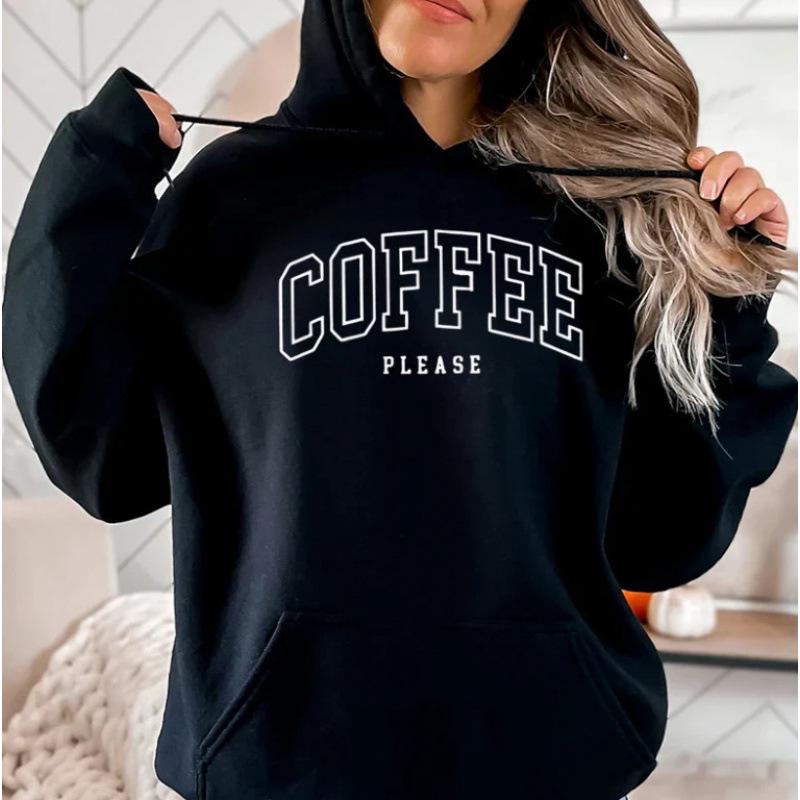 Autumn-Winter Women's Hooded Pullover Sweatshirt, European & American Style, Printed, Plus Size, Loose Fit, Thin Velvet, Trendy Ins.