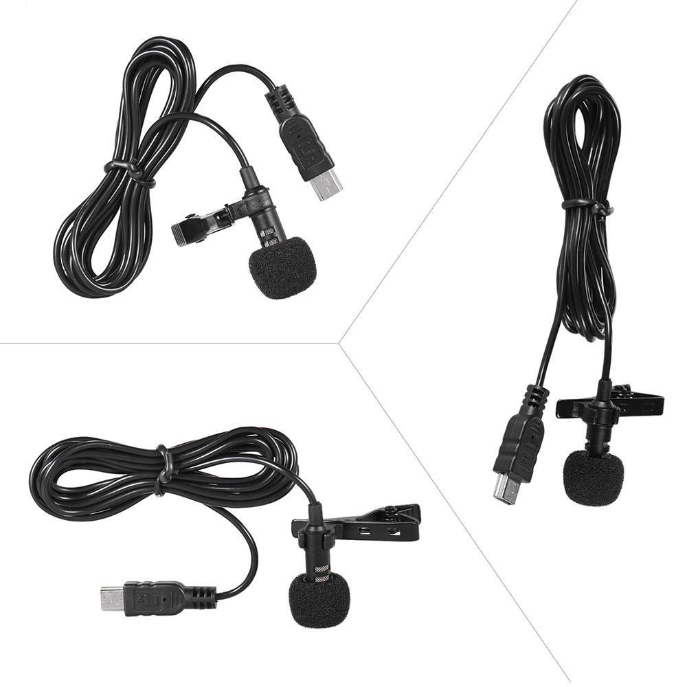 150cm Mini USB Sändare Mottagare Lavalier Lapel Clip Mikrofon Mic HOT