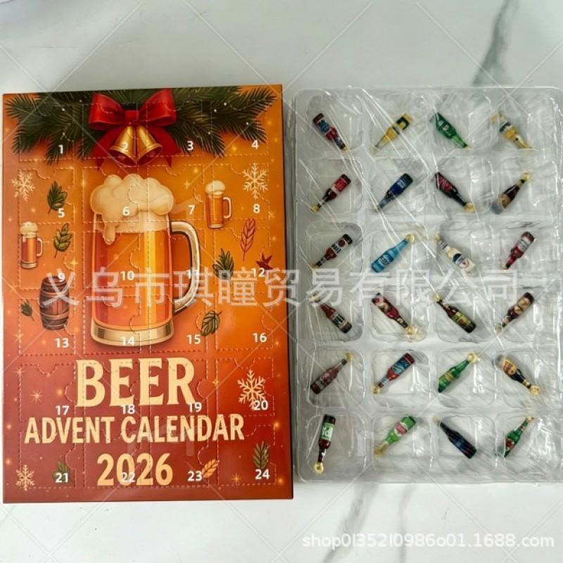 2026 Christmas Countdown Advent Calendar 3D PVC Ornament Decorative Hanging Figurine Home Holiday Display