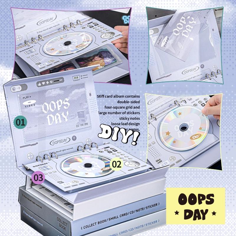 New Arrival Vintage DVD Photo Album Large Capacity Collection Book 3 Inch Kpop Idol Photocard Binder Shiny Card Holder Wholesale