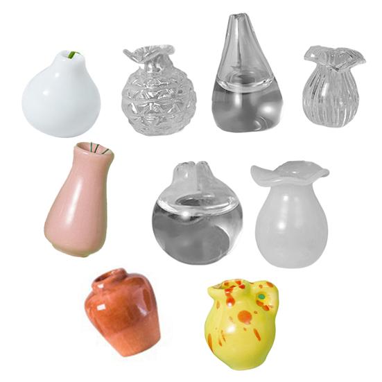 4/5/6/8/9/10/12/14Pcs/Set 3D Flower Vase Fridge Magnet Home Office Kitchen Locker Refrigerator Mini Ceramic Vase Magnetic Decoration Ornament