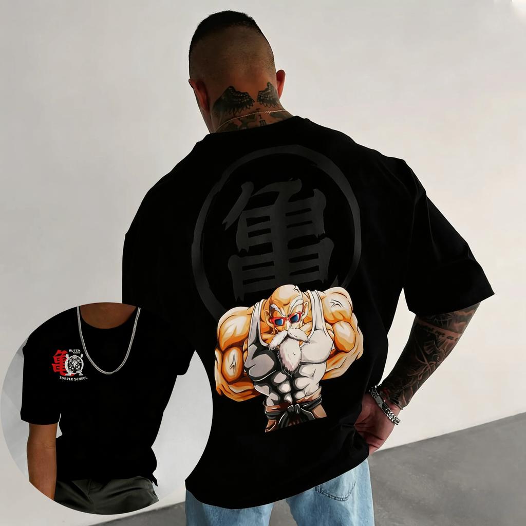 New Dragon Ball Anime Goku Roundneck Shortsleeved 2026 Summer American Mens Loose and Breathable Sports Cotton Tshirt